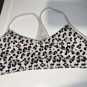 Ryderwear Black and White Leopard Sports Bra